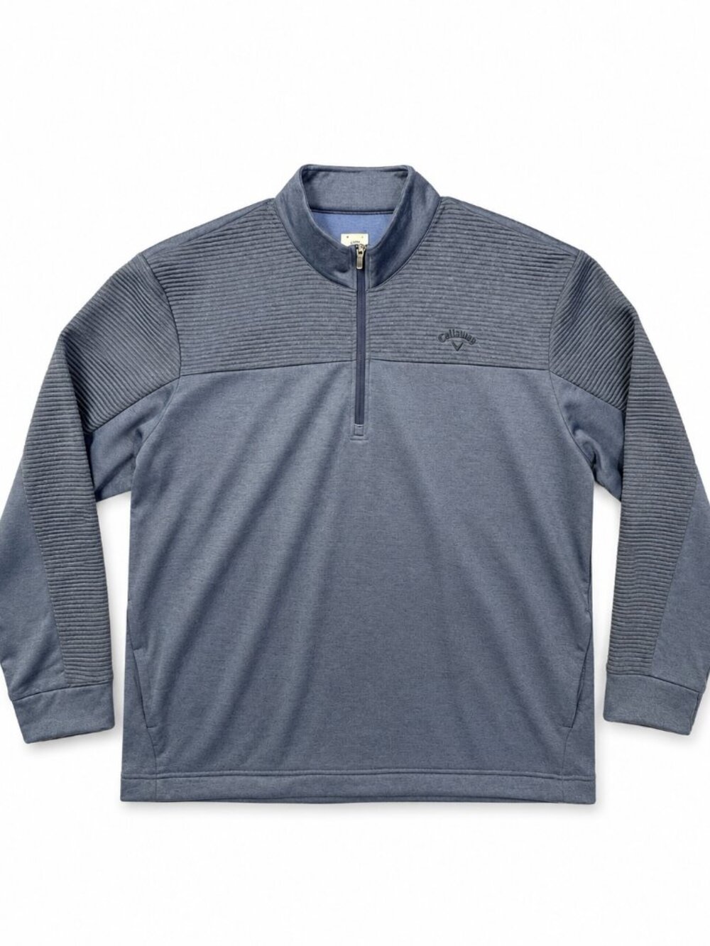 Callaway Men's XXL Blue Ottoman 1/4 Zip Golf Top